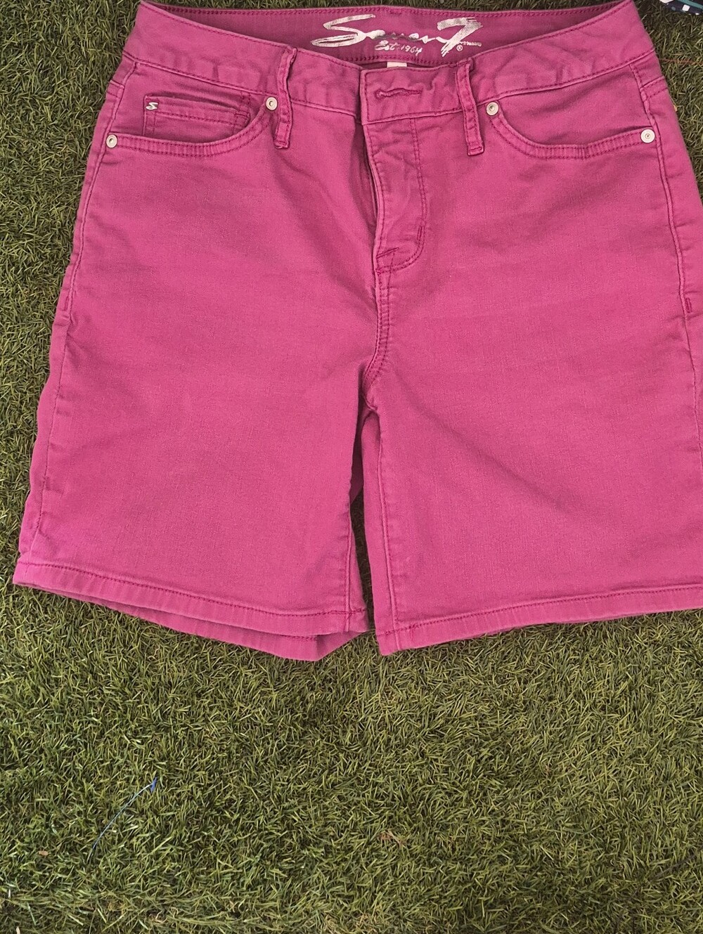 Seven7 Hot Pink Denim Shorts